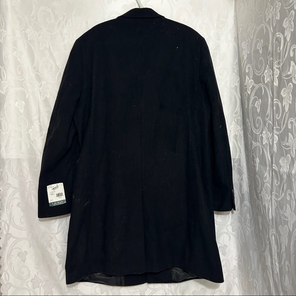 Ralph Lauren Black Wool Mixed Blend Trench Coat - Picture 12 of 12